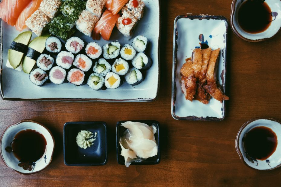 Beilagen zu Sushi