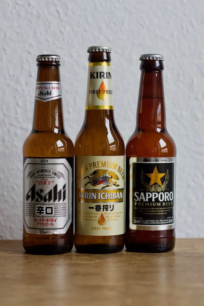 Drei Japanische Biere
